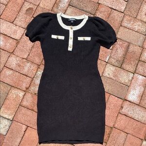 Express Black and White sweater Mini Dress